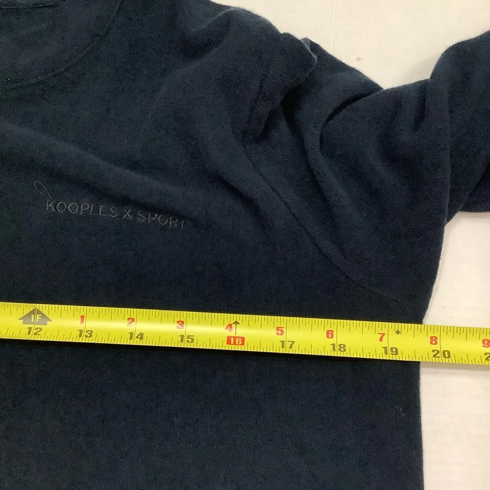 The Kooples x Sport Lace Hem Logo Front Pullover Long Sleeve True Navy Soft